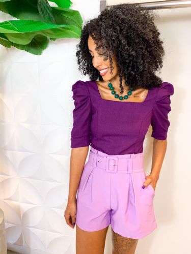 BLUSA CROPPED C/ ELASTEX